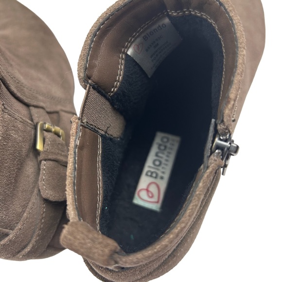 Blondo Taupe Idra Waterproof Suede Ankle Booties 8 - Picture 10 of 12